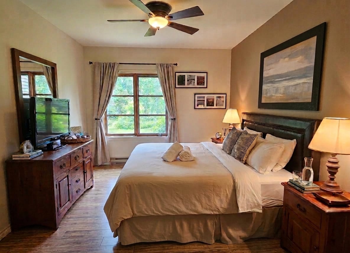 Master bedroom with king bed